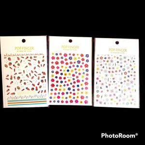 14 Pop Finger Nail Decal Stickers